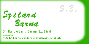 szilard barna business card